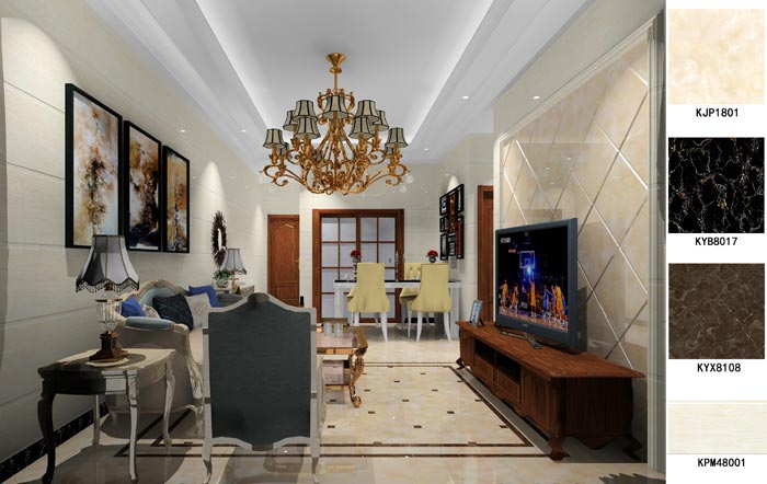 金艾陶家裝:東莞南城麗水佳園75㎡簡歐風格裝修鑒賞