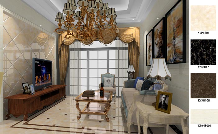 金艾陶家裝:東莞南城麗水佳園75㎡簡歐風格裝修鑒賞