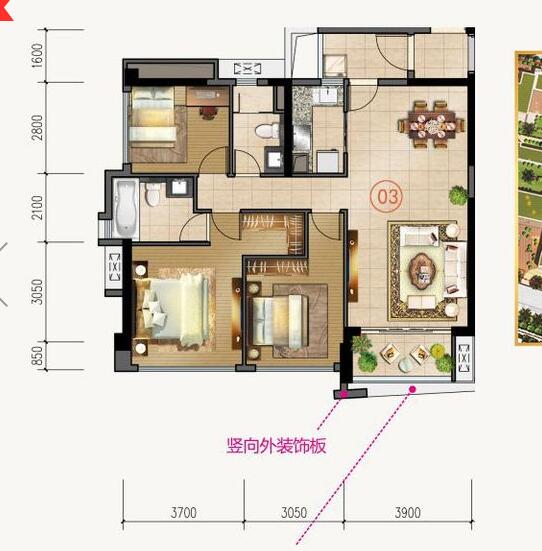 金艾陶家裝:佛山合景新鴻基·瀧景110㎡簡約現代裝修效果鑒賞