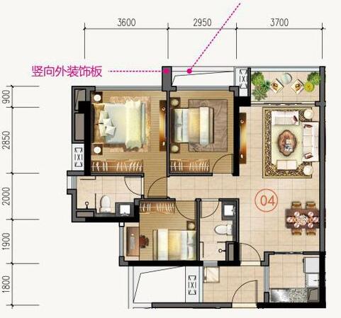 金艾陶家裝:佛山合景新鴻基·瀧景96㎡簡約現代裝修效果鑒賞