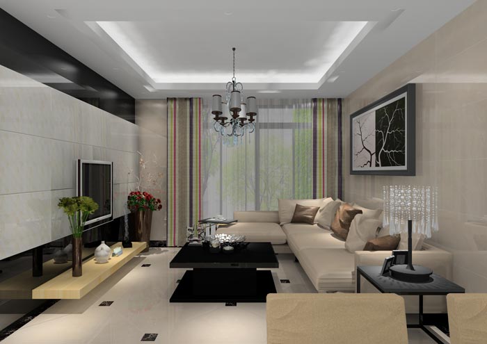 金艾陶家裝:佛山合景新鴻基·瀧景96㎡簡約現代裝修效果鑒賞