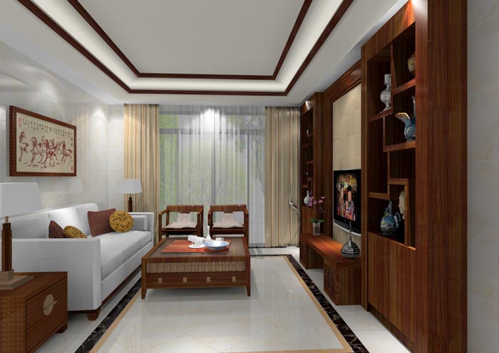 金艾陶家裝:佛山龍湖春江名城98㎡的中式風格裝修鑒賞