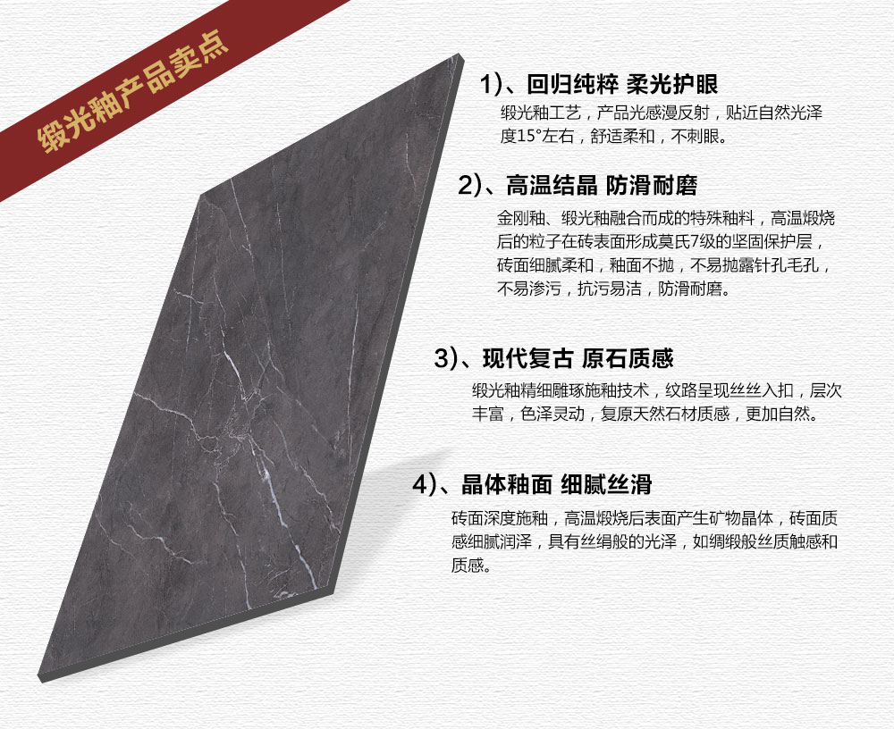 金艾陶瓷磚現(xiàn)代仿古磚|| 15°的緞光柔情,如絲綢緞 柔潤溫和